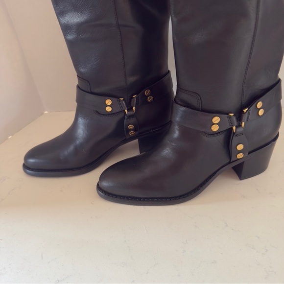 New Veronica Beard Bayliss tall black leather boots Size: 6 - Picture 2 of 5